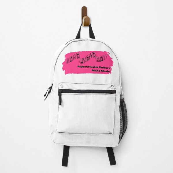 Item preview, Reject Hustle Culture - Make Music (Hot Pink) designed and sold by T-WoodCreations.