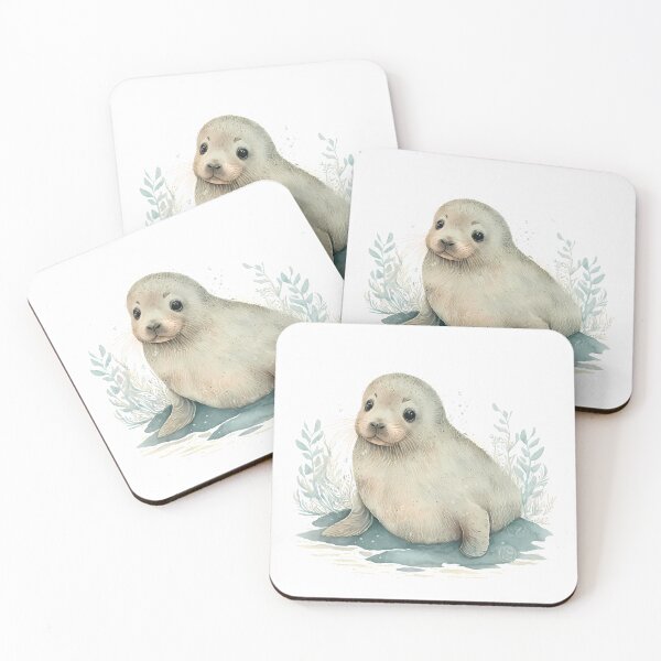Item preview, Adorable Seal Pup Watercolor Illustration  designed and sold by TheLovelyWild.