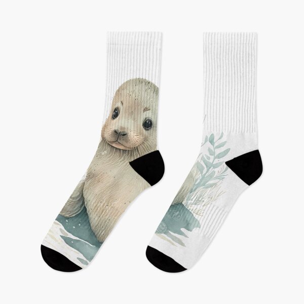 Item preview, Adorable Seal Pup Watercolor Illustration  designed and sold by TheLovelyWild.