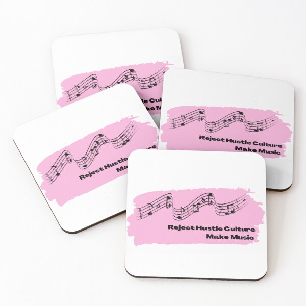 Item preview, Reject Hustle Culture - Make Music (Light Pink) designed and sold by T-WoodCreations.