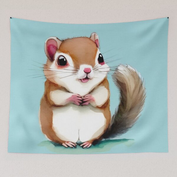Item preview, Cute Baby Squirrel Art 1 designed and sold by cutiepeaupies.