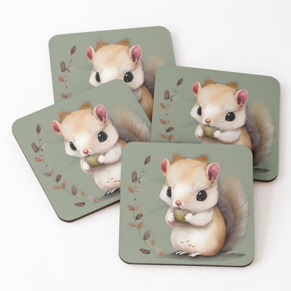 Item preview, Cute Baby Squirrel Art 2 designed and sold by cutiepeaupies.