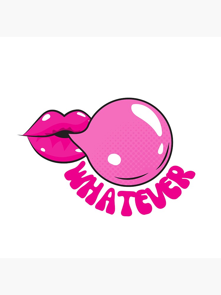 Disover Pink Kiss Bubble Gum Premium Matte Vertical Poster