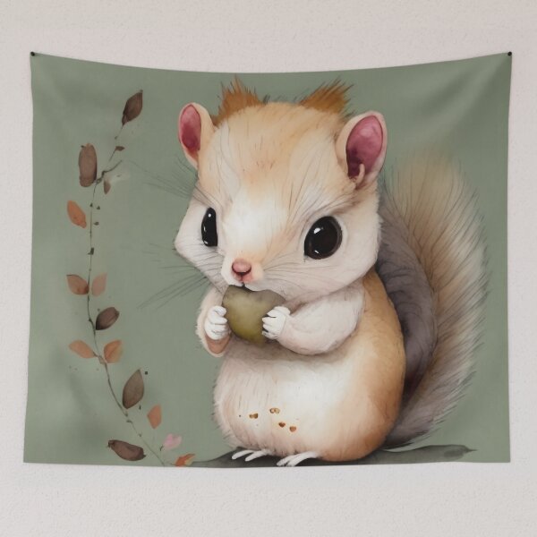 Item preview, Cute Baby Squirrel Art 2 designed and sold by cutiepeaupies.