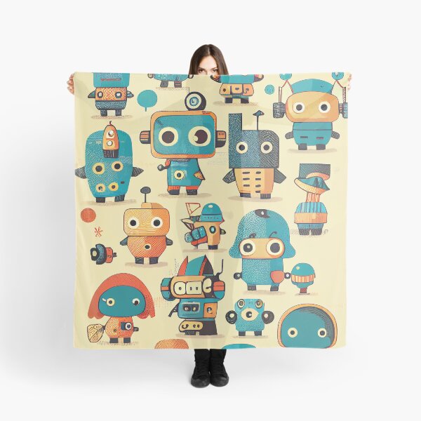 Artikelvorschau,  Cute Robots Pattern entworfen und verkauft von CutePatternsRB.