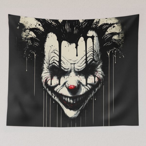 Item preview, Creepy Ink Clown - Scarred and Evil (Joker & Penny Inspired) designed and sold by ArtificialEye.