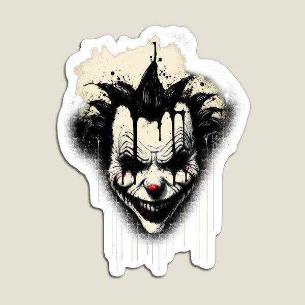 Artikelvorschau, Gruseliger Tintenclown - Scarred and Evil (Joker & Penny Inspired) entworfen und verkauft von ArtificialEye.
