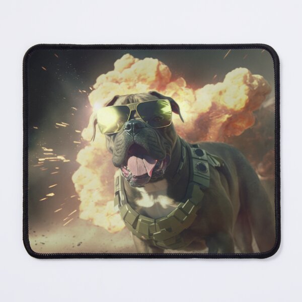Item preview, Action Aviator Dog -walking away from an Explosion designed and sold by ArtificialEye.