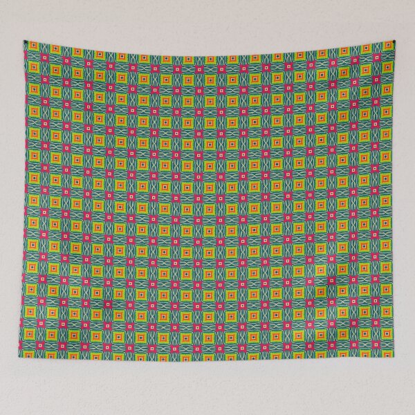 Item preview, Neon Rainbow Psychedelic Quilt Square Repeating Pattern designed and sold by Lynae Zebest.