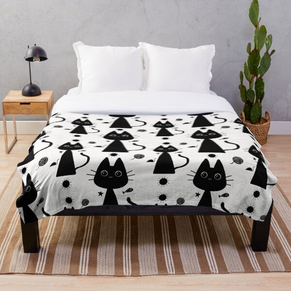 Aperçu de l'œuvre Chats noirs avec motif de jouets créée et vendue par AdventuringArt.