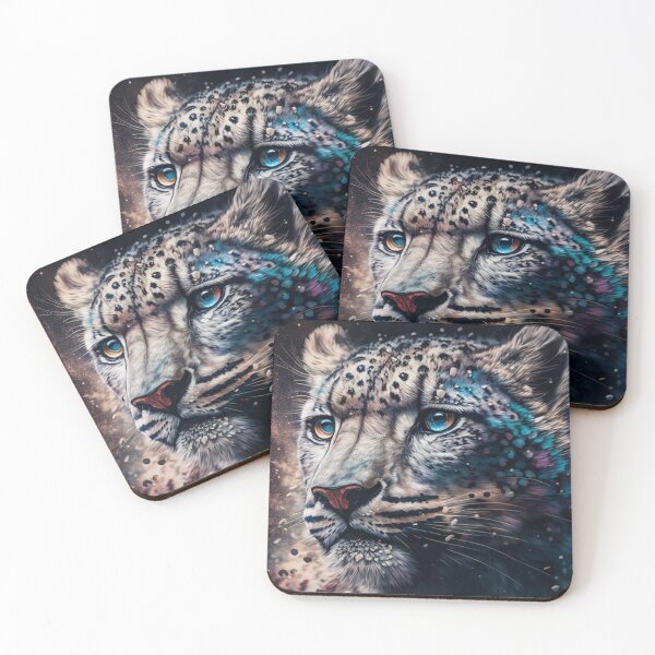 Item preview, snow leopard abstract designed and sold by wildlifezen.