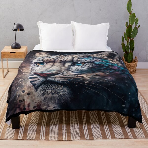 Item preview, snow leopard abstract designed and sold by wildlifezen.