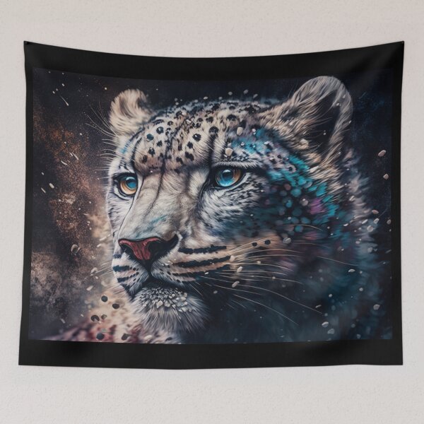 Item preview, snow leopard abstract designed and sold by wildlifezen.
