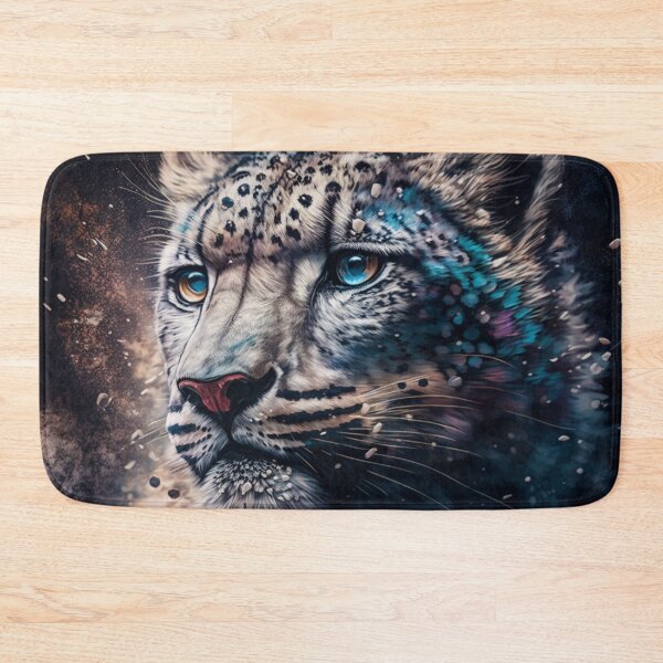 Item preview, snow leopard abstract designed and sold by wildlifezen.