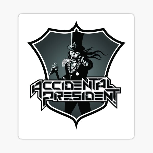 AP Logo - Black and White - White Background Sticker
