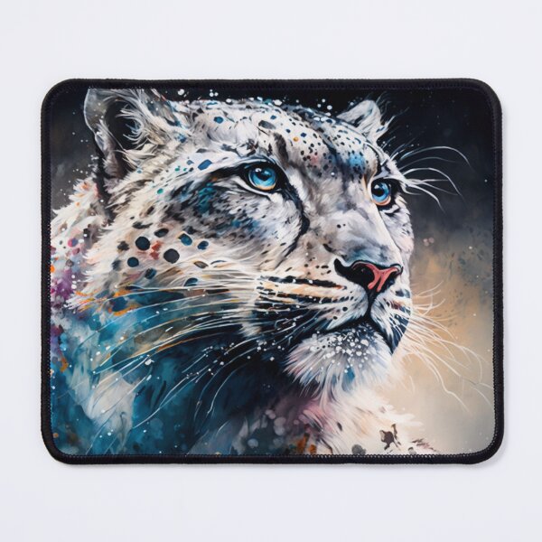 Item preview, Dreamy Snow Leopard - Snow Leopard Abstract Art - Snow Leopard Splash Art - Colorful Snow Leopard designed and sold by wildlifezen.