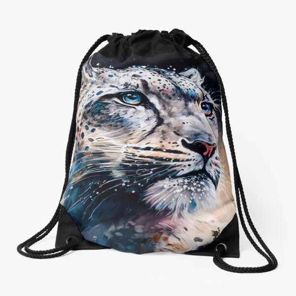 Item preview, Dreamy Snow Leopard - Snow Leopard Abstract Art - Snow Leopard Splash Art - Colorful Snow Leopard designed and sold by wildlifezen.