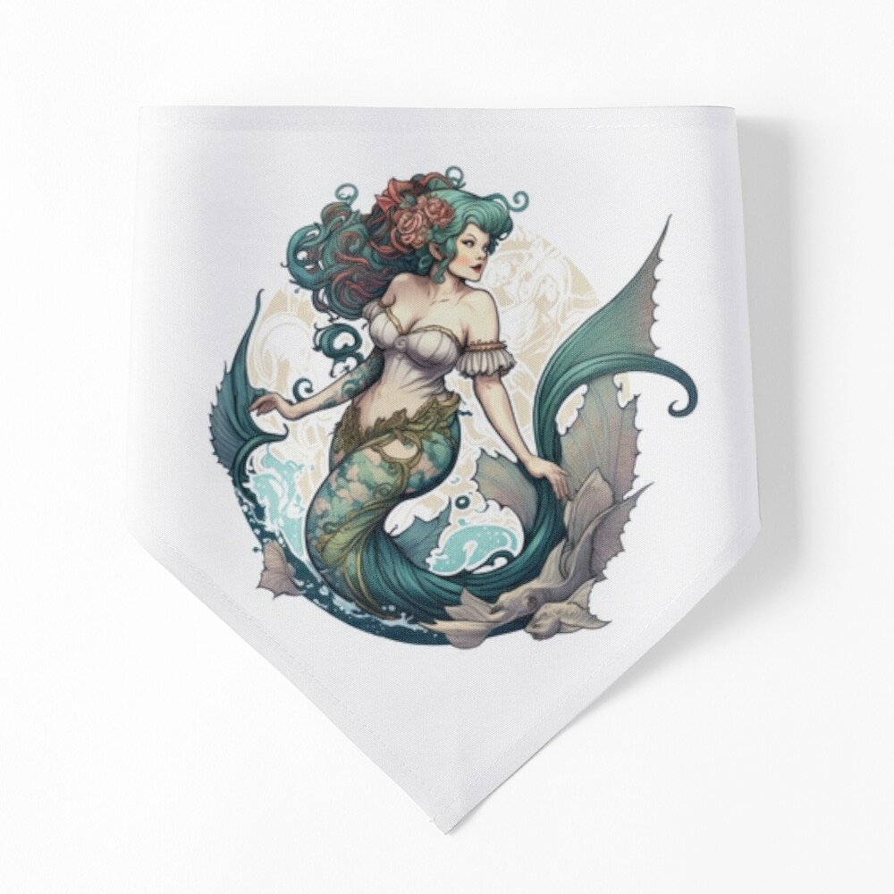 Mermaid Tattoo Design Stock Illustration - Download Image Now -  Illustration, Mermaid, Badge - iStock