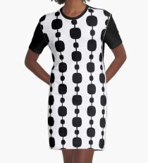 60s Contrast Pattern 9 Graphic T-Shirt Dress