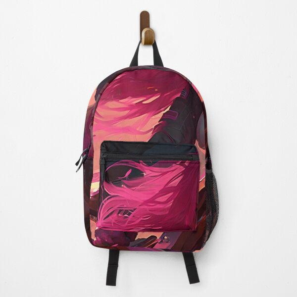 Item preview, Riding in Style: A Pink-Haired Beauty on Her Motorcycle designed and sold by oanaunciuleanu.