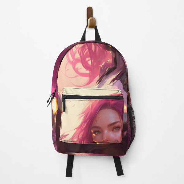 Item preview, Riding in Style: A Pink-Haired Beauty on Her Motorcycle designed and sold by oanaunciuleanu.