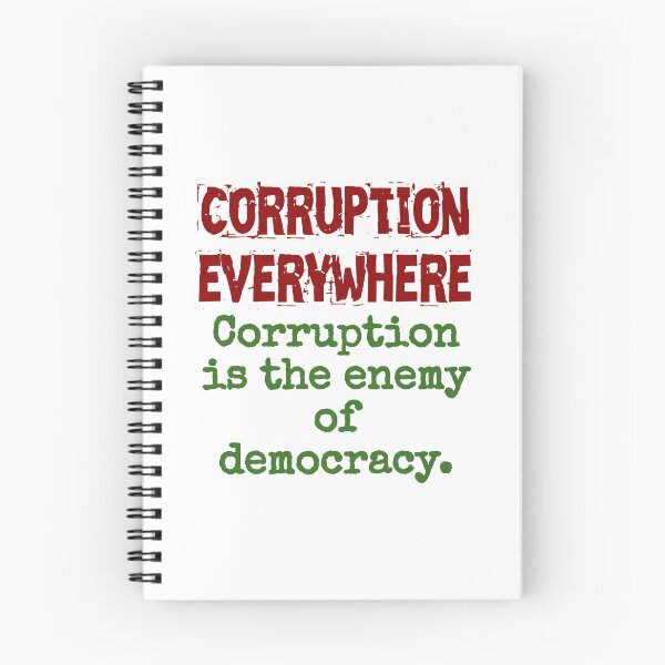 Item preview, Corruption Is The Enemy Of Democracy - Corruption Quote designed and sold by CrankyOldDude.