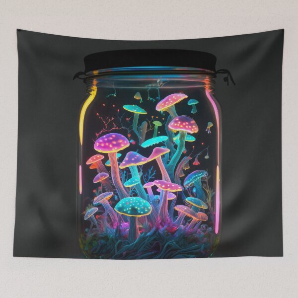 Item preview, Neon Mushrooms In a Jar designed and sold by Tai Chan.