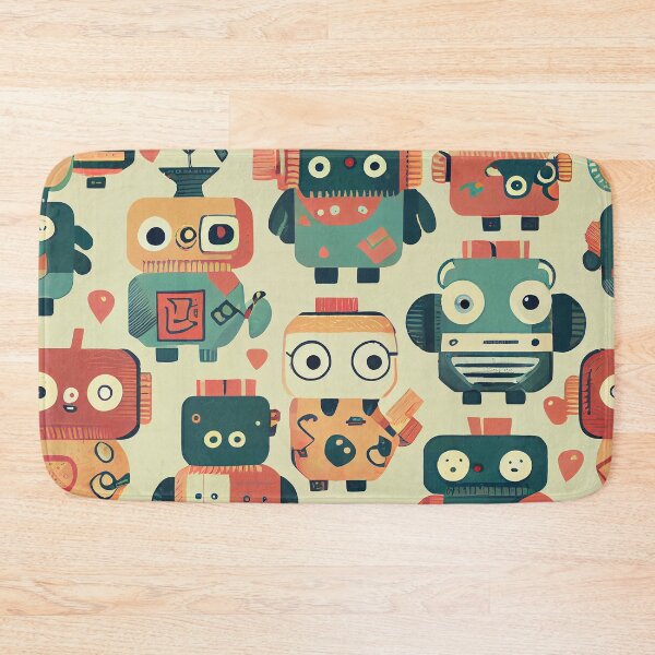 Item preview, Cute Robots Pattern designed and sold by CutePatternsRB.