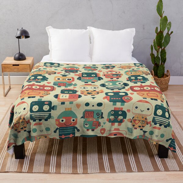 Item preview, Cute Robots Pattern designed and sold by CutePatternsRB.