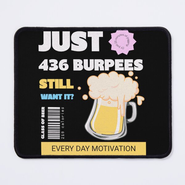 Item preview, 436 Burpees - Motivation for fitness geeks designed and sold by sashashuba.