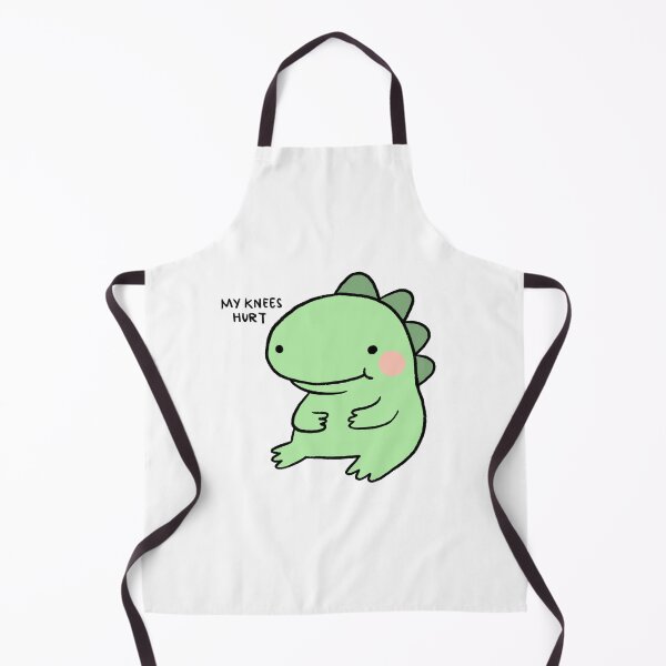 Item preview, My Knees Hurt | Cute Green Baby Dinosaur, Baby Dino Sticker designed and sold by iristocat.