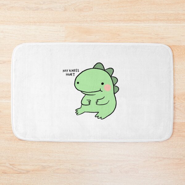Item preview, My Knees Hurt | Cute Green Baby Dinosaur, Baby Dino Sticker designed and sold by iristocat.