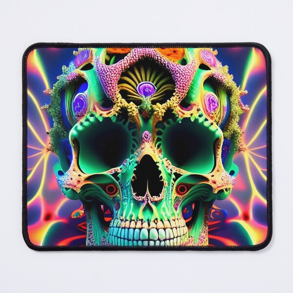 Item preview, Psychedelic Skull Flame Flaming Trippy 3D designed and sold by Anticulture.