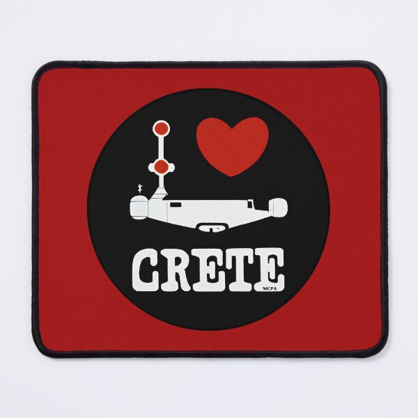 Item preview, "I Love Crete Spaceship" Show Your Love for Crete with a Unique Stylish Design designed and sold by nicpa-art.