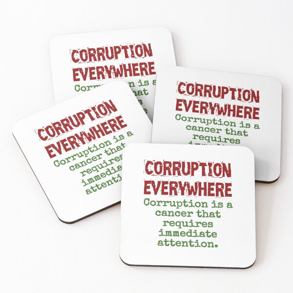 Aperçu de l'œuvre Corruption Is A Cancer - Corruption Quote créée et vendue par CrankyOldDude.