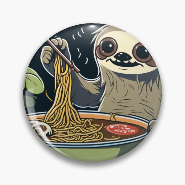 Item preview, Sloth Eating Ramen Cute Kawaii Noodles designed and sold by wildlifezen.