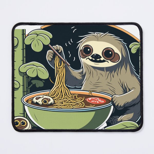 Item preview, Sloth Eating Ramen Cute Kawaii Noodles designed and sold by wildlifezen.
