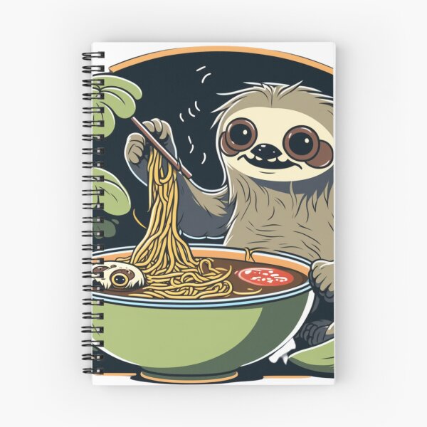 Item preview, Sloth Eating Ramen Cute Kawaii Noodles designed and sold by wildlifezen.