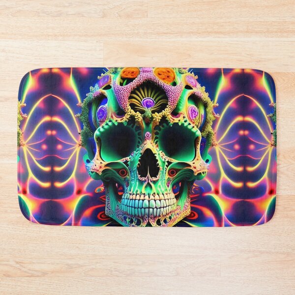 Item preview, Psychedelic Skull Flame Flaming Trippy 3D designed and sold by Anticulture.