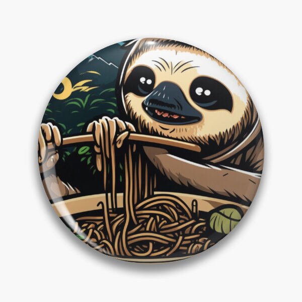 Item preview, Sloth Eating Ramen Cute Kawaii Noodles designed and sold by wildlifezen.