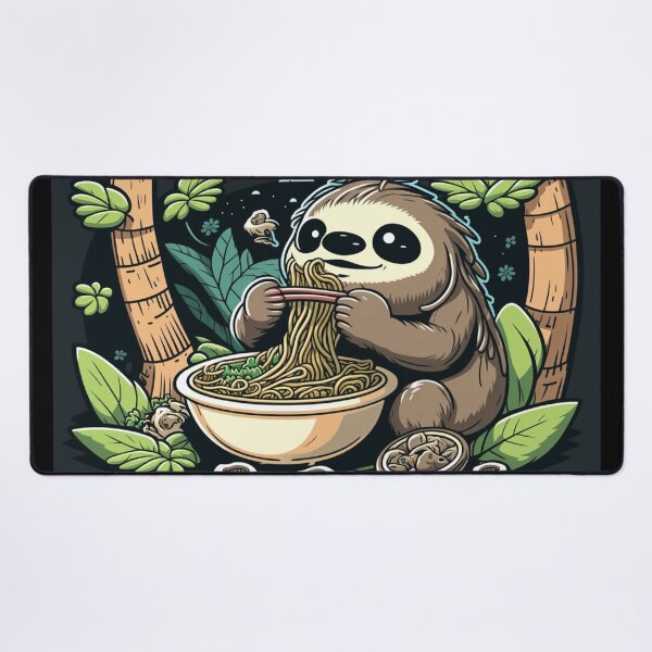 Item preview, Sloth Eating Ramen Cute Kawaii Noodles designed and sold by wildlifezen.
