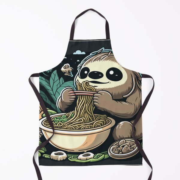 Item preview, Sloth Eating Ramen Cute Kawaii Noodles designed and sold by wildlifezen.