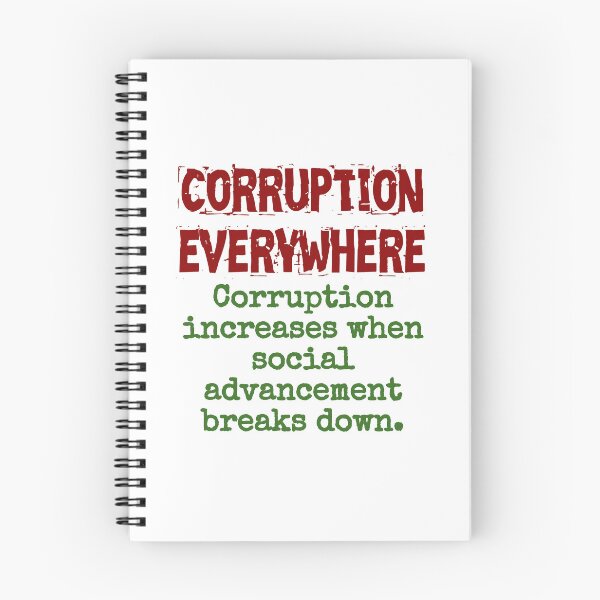 Item preview, Corruption Increases When Social Advancement - Corruption Quote designed and sold by CrankyOldDude.