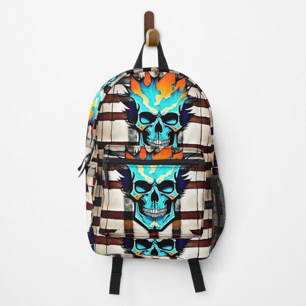 Item preview, Skull Flame Flaming Plaid BIker  designed and sold by Anticulture.