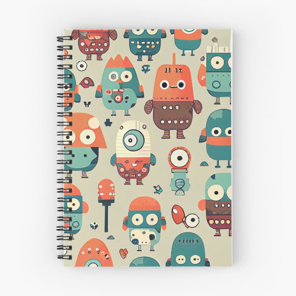 Item preview, Cute Robots Pattern designed and sold by CutePatternsRB.