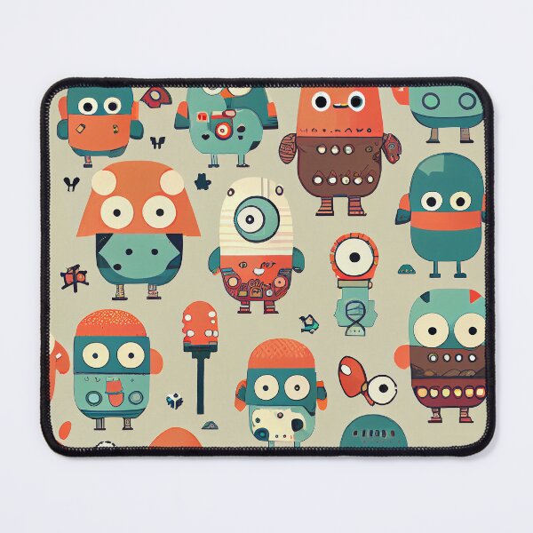 Aperçu de l'œuvre Cute Robots Pattern créée et vendue par CutePatternsRB.