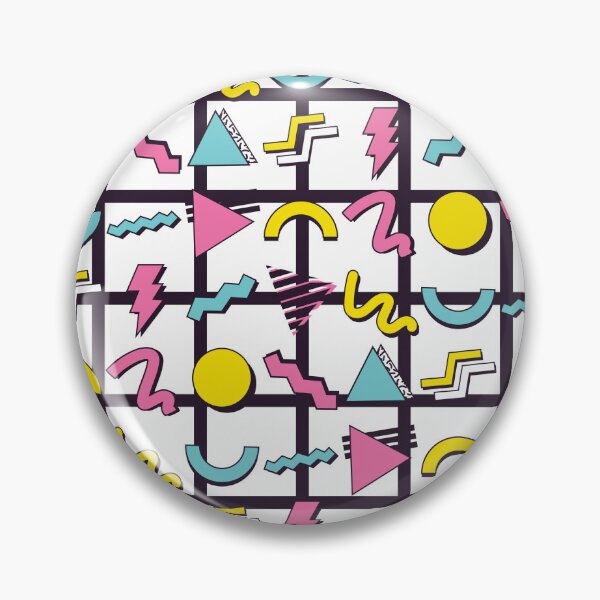Item preview, Colorful 90s Geometric Pattern Retro Vintage Style 1990s designed and sold by TheButtonCrew.
