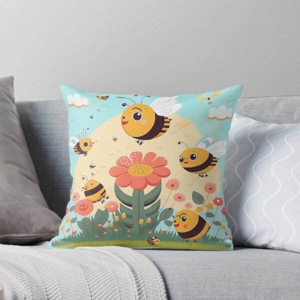 Item preview, Bustling Bees and Blooming Flowers designed and sold by Lobory.