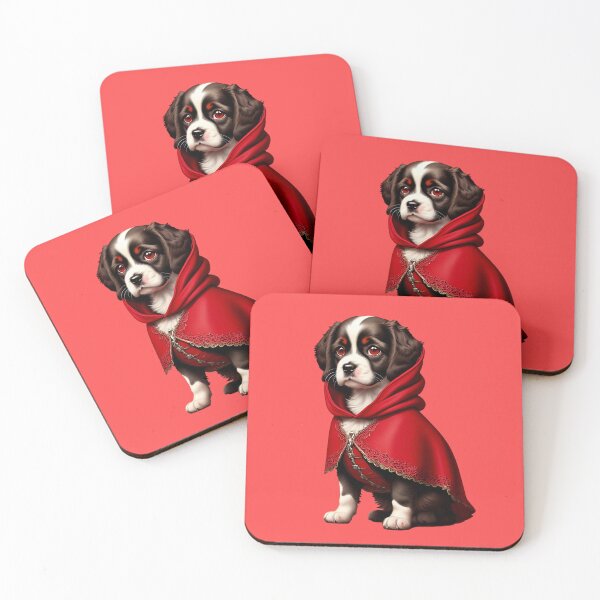 Item preview, Elegant Shy Cocker Spaniel as Red Riding Hood designed and sold by Pawsitive Palette.
