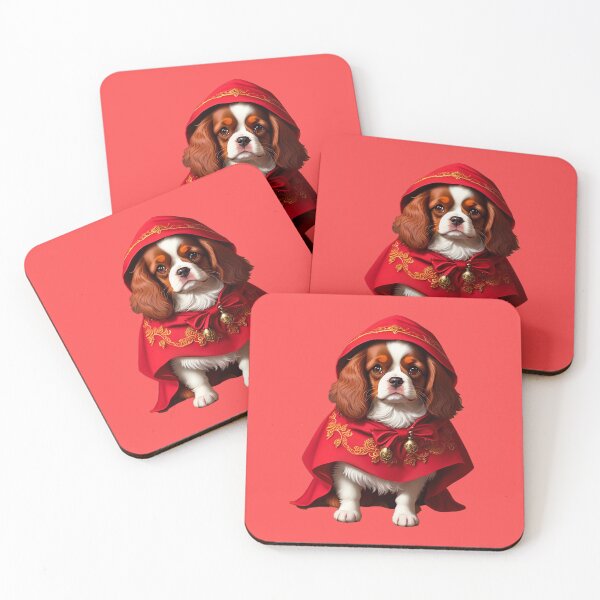 Item preview, Elegant Shy Cocker Spaniel as Red Riding Hood Version 2 designed and sold by Pawsitive Palette.